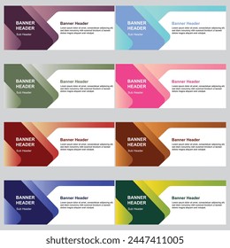 Vector abstract design banner web template.