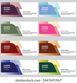 Vector abstract design banner web template.