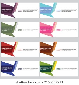 Vector abstract design banner web template.