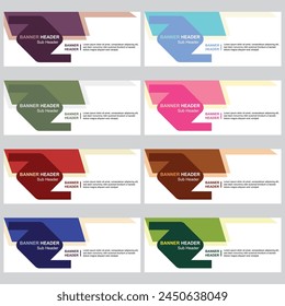 Vector abstract design banner web template.