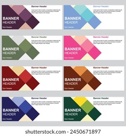 Vector abstract design banner web template.