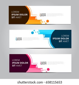 Vector abstract design banner web template.