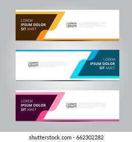 Vector abstract design banner web template.