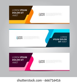 Vector abstract design banner web template.