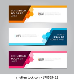 Vector abstract design banner web template.