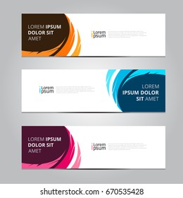 Vector abstract design banner web template.