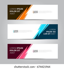 Vector abstract design banner web template.