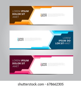 Vector abstract design banner web template.