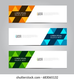 Vector abstract design banner web template.