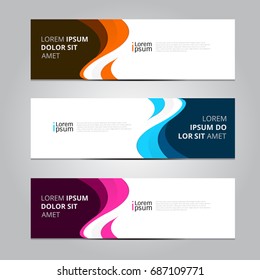 Vector abstract design banner web template.