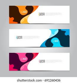 Vector abstract design banner web template.