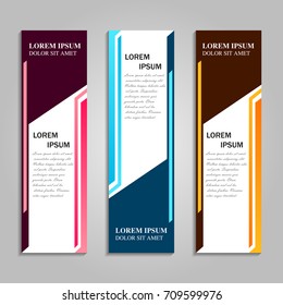 Vector abstract design banner web template.