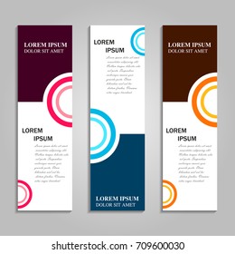 Vector abstract design banner web template.