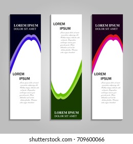 Vector abstract design banner web template.