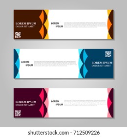 Vector abstract design banner web template.