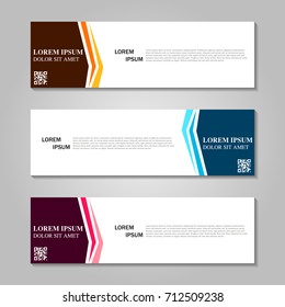 Vector abstract design banner web template.