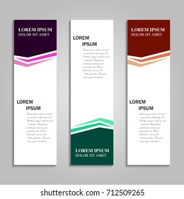 Vector abstract design banner web template.