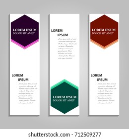 Vector abstract design banner web template.