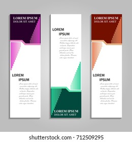 Vector abstract design banner web template.