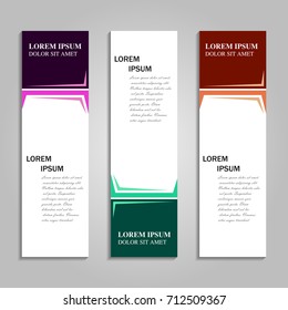 Vector abstract design banner web template.