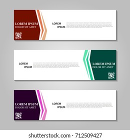 Vector abstract design banner web template.