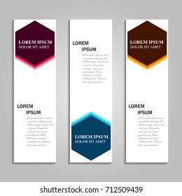 Vector abstract design banner web template.