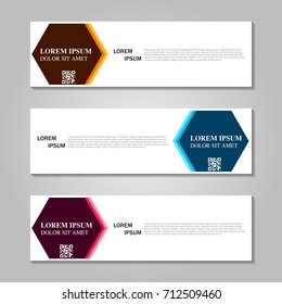 Vector abstract design banner web template.