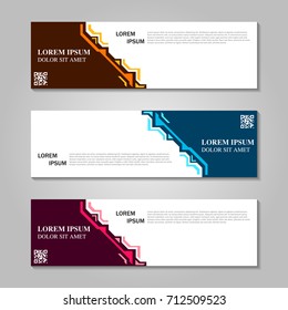 Vector abstract design banner web template.