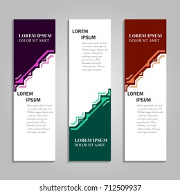 Vector abstract design banner web template.