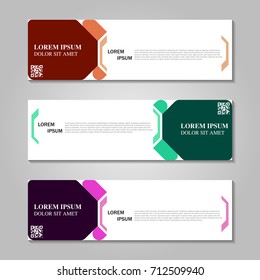 Vector abstract design banner web template.