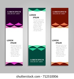 Vector abstract design banner web template.