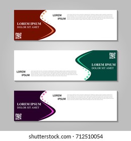Vector abstract design banner web template.