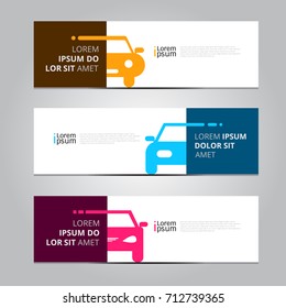 Vector abstract design banner web template.