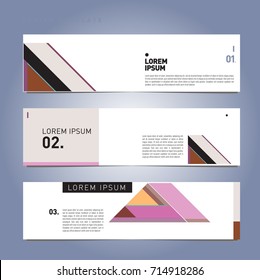 Vector abstract design banner web template. Retro and pop art colorful banner layout.