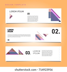 Vector abstract design banner web template. Retro and pop art colorful banner layout.