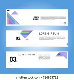 Vector abstract design banner web template. Retro and pop art colorful banner layout.