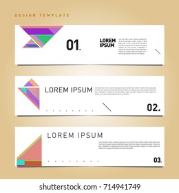 Vector abstract design banner web template. Retro and pop art colorful banner layout.