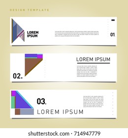 Vector abstract design banner web template. Retro and pop art colorful banner layout.