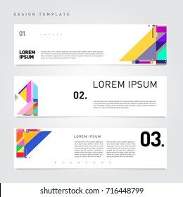 Vector abstract design banner web template.