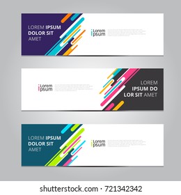 Vector abstract design banner web template.