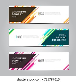 Vector abstract design banner web template.