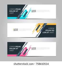 Vector abstract design banner web template.