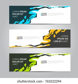 Vector abstract design banner web template.