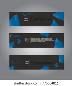 Vector abstract design banner web template.