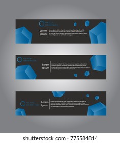 Vector abstract design banner web template.