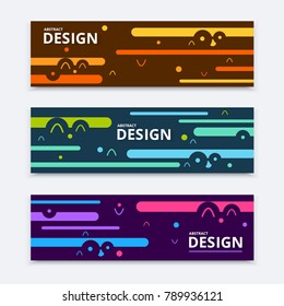 Vector abstract design banner web template.