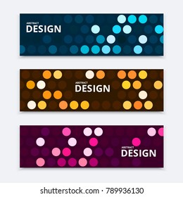 Vector abstract design banner web template.