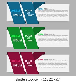 Vector abstract design banner website template. Web Design Elements - Header Design. Abstract geometric website banner template on grey background.
