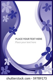 Vector abstract design, blue background