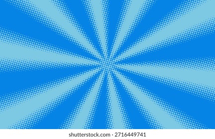 Diseño abstracto de Vector con fondo de semitono azul en estilo cómico